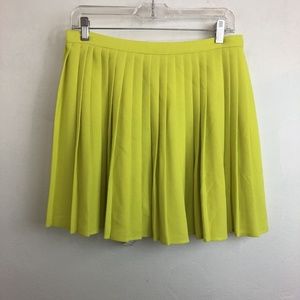 American Apparel Citrus Crepe Pleated Skirt
